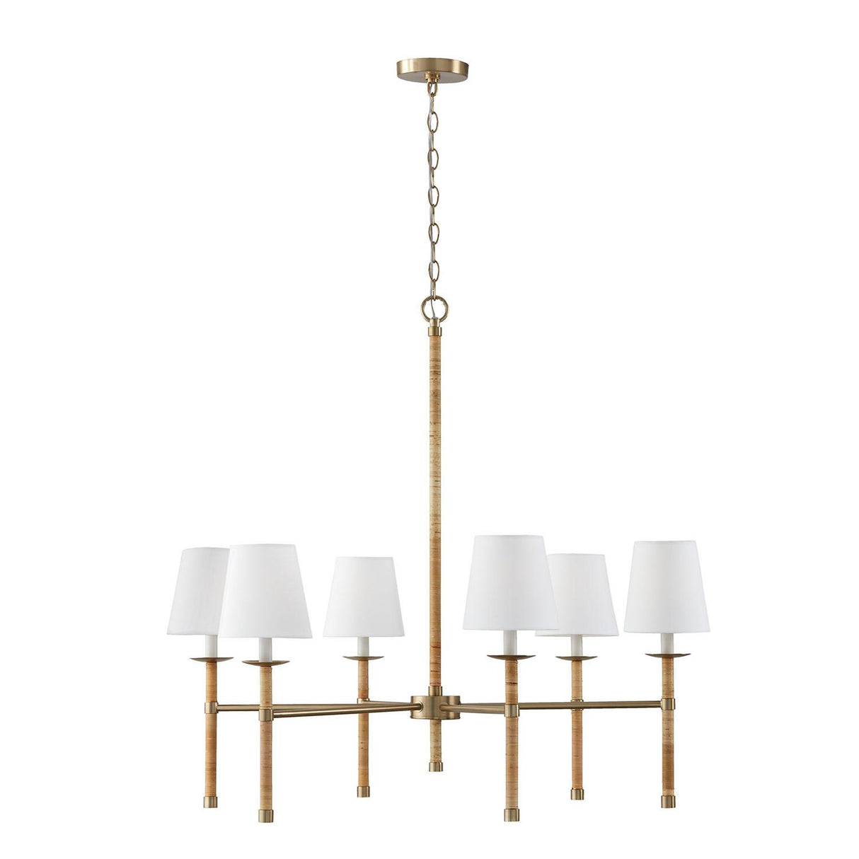 Capital Lighting 447261MA-705 Tulum 6 Light Chandelier Matte Brass