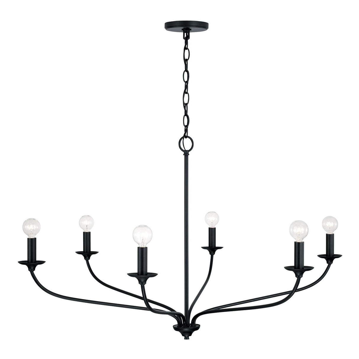 Capital Lighting 449961MB Dolan 6 Light Chandelier Matte Black