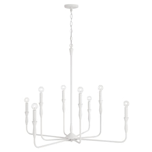 Capital Lighting 450381XW Paloma 8 Light Chandelier Textured White
