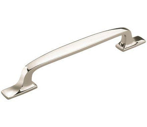 Amerock Cabinet Pull Polished Nickel 6-5/16 inch (160 mm) Center to Center Highland Ridge 1 Pack Drawer Pull Drawer Handle Cabinet Hardware