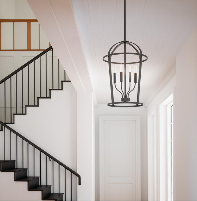 Capital Lighting 528541MB Greyson 4 Light Foyer Matte Black