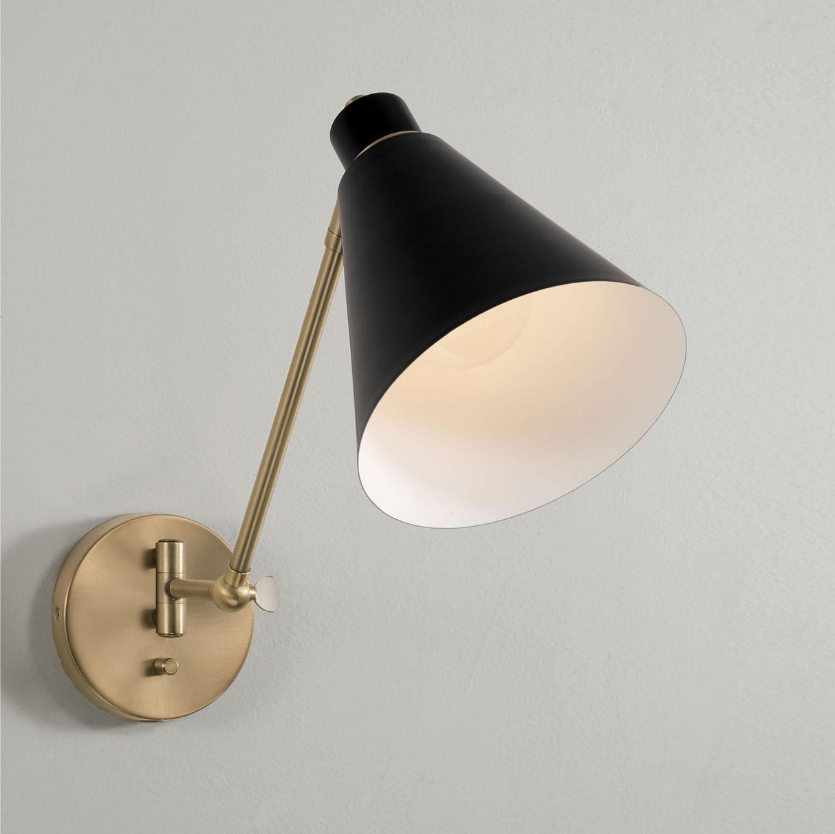 Capital Lighting 650111AB Bradley 1 Light Sconce Aged Brass and Black