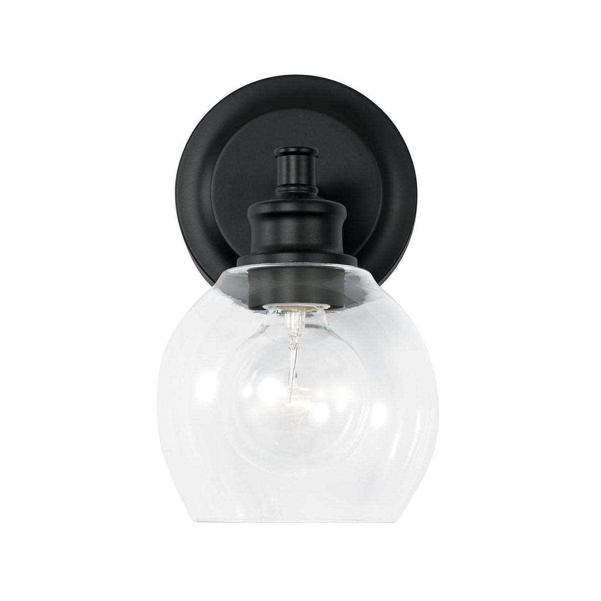 Capital Lighting 621111MB-426 Mid Century 1 Light Sconce Matte Black