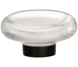 Amerock Cabinet Knob Clear/Black Bronze 1-3/4 inch (44 mm) Diameter Glacio 1 Pack Drawer Knob Cabinet Hardware