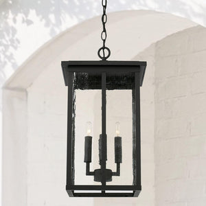 Capital Lighting 943844BK Barrett 4 Light Outdoor Hanging Lantern Black