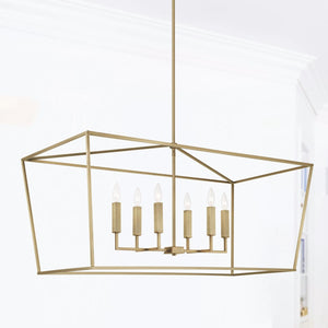 Capital Lighting 837661AD Thea 6 Light Island Aged Brass