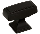 Amerock Cabinet Knob Black Bronze 1-1/2 inch (38 mm) Length Mulholland 1 Pack Drawer Knob Cabinet Hardware