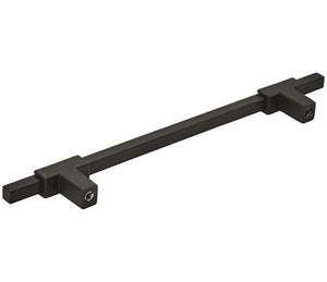 Amerock Cabinet Pull Matte Black/Matte Black 6-5/16 inch (160 mm) Center to Center Urbanite 1 Pack Drawer Pull Drawer Handle Cabinet Hardware