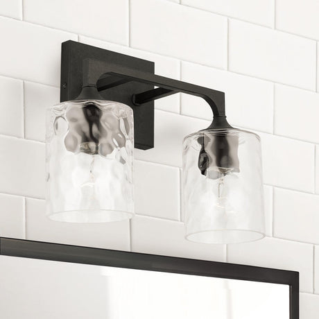 Capital Lighting 137321BI-486 Clint 2 Light Vanity Black Iron