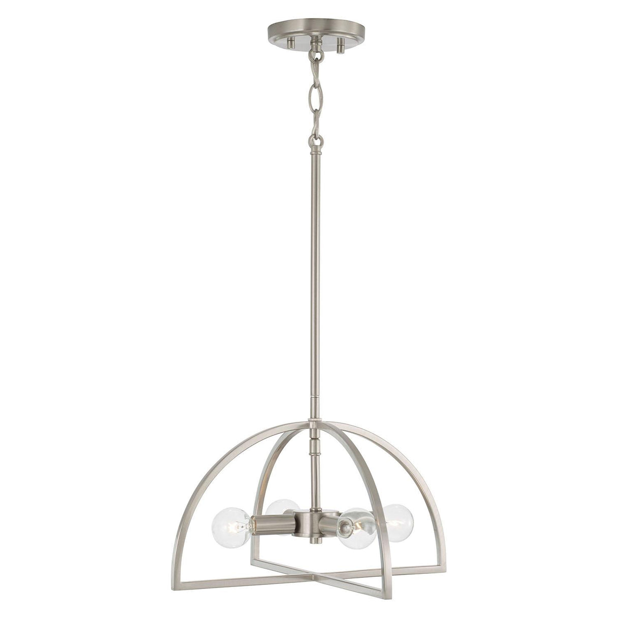 Capital Lighting 248841BN Lawson 4 Light Dual Mount Semi-Flush/Pendant Brushed Nickel