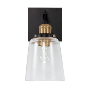 Capital Lighting 3711AB-135 Fallon 1 Light Sconce Aged Brass and Black