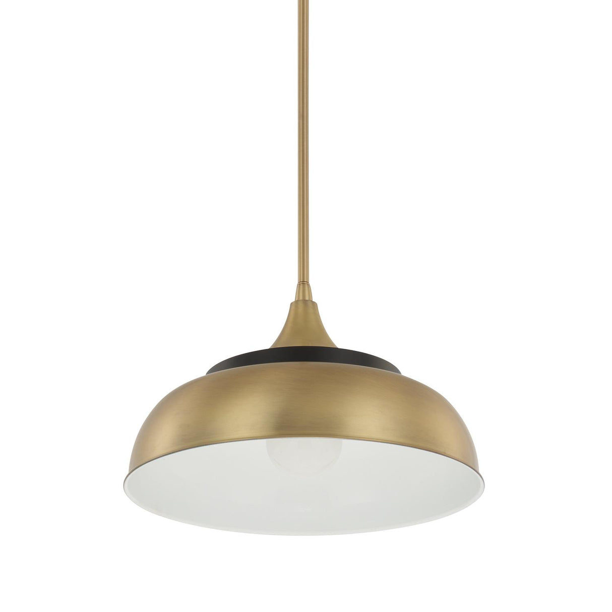 Capital Lighting 325713BX Max 1 Light Pendant Brass and Onyx