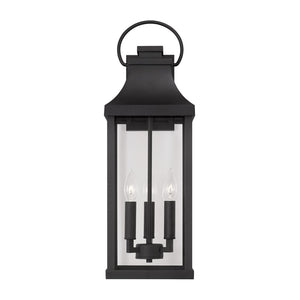 Capital Lighting 946431BK Bradford 3 Light Outdoor Wall Lantern Black