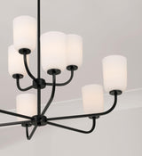 Capital Lighting 448891MB-542 Lawson 9 Light Chandelier Matte Black