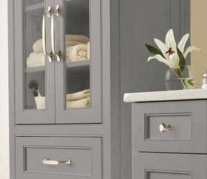 Amerock Cabinet Pull Satin Nickel 3-3/4 inch (96 mm) Center to Center Highland Ridge 1 Pack Drawer Pull Drawer Handle Cabinet Hardware