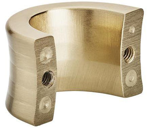 Amerock Cabinet Finger Pull Golden Champagne 1-1/4 inch (32 mm) Center to Center Concentric 1 Pack Drawer Pull Drawer Handle Cabinet Hardware