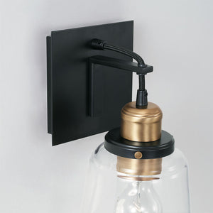 Capital Lighting 3711AB-135 Fallon 1 Light Sconce Aged Brass and Black
