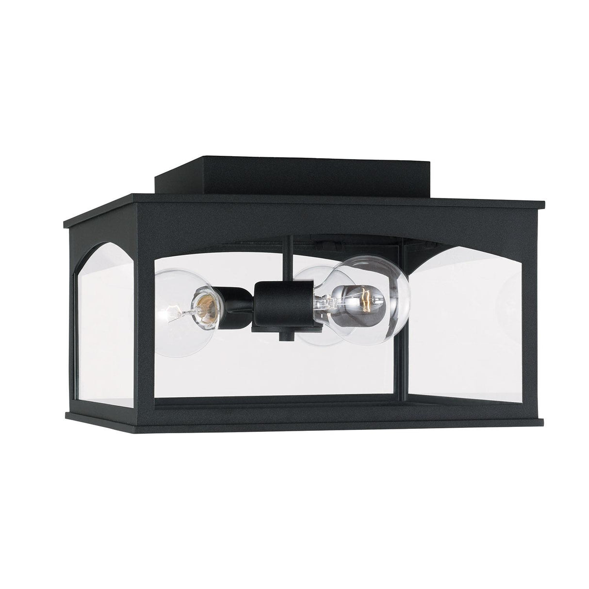 Capital Lighting 946731BK Burton 3 Light Outdoor Flush Black