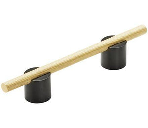 Amerock Cabinet Pull Matte Black/Matte Gold 3-3/4 inch (96 mm) Center to Center Transcendent 1 Pack Drawer Pull Drawer Handle Cabinet Hardware