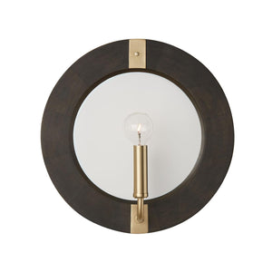 Capital Lighting 647311KR Finn 1 Light Sconce Black Stain and Matte Brass