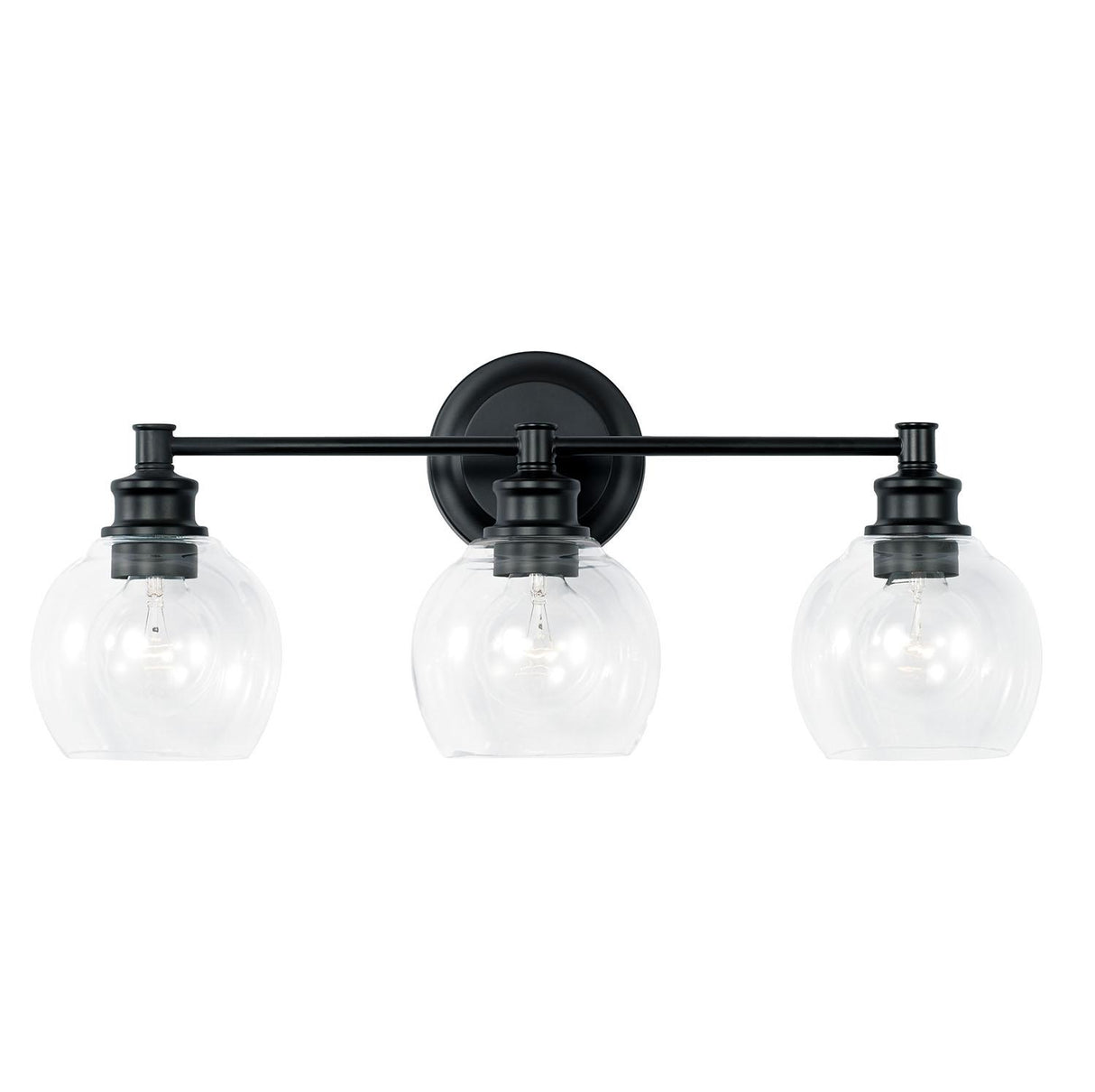 Capital Lighting 121131MB-426 Mid Century 3 Light Vanity Matte Black