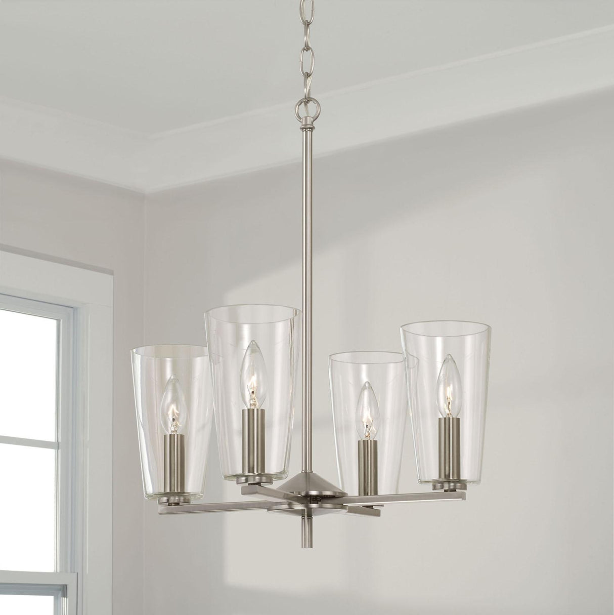Capital Lighting 348641BN-538 Portman 4 Light Pendant Brushed Nickel
