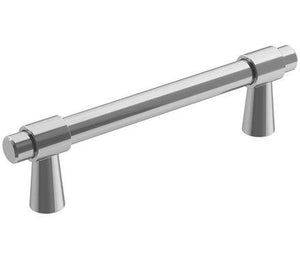 Amerock Cabinet Pull Polished Chrome 3-3/4 inch (96 mm) Center-to-Center Destine 1 Pack Drawer Pull Cabinet Handle Cabinet Hardware