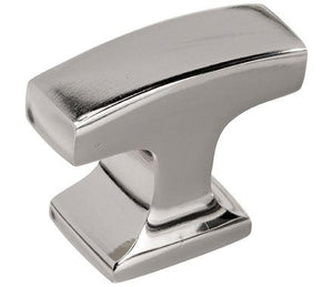 Amerock Cabinet Knob Polished Nickel 1-5/16 inch (33 mm) Length Westerly 1 Pack Drawer Knob Cabinet Hardware