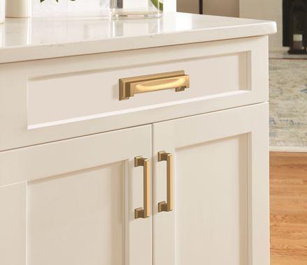 Amerock Cabinet Cup Pull Champagne Bronze 5-1/16 inch & 6-5/16 inch (128 mm & 160 mm) Center-to-Center Appoint 1 Pack Drawer Pull Cabinet Handle Cabinet Hardware
