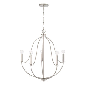 Capital Lighting 447051BN Madison 5 Light Chandelier Brushed Nickel