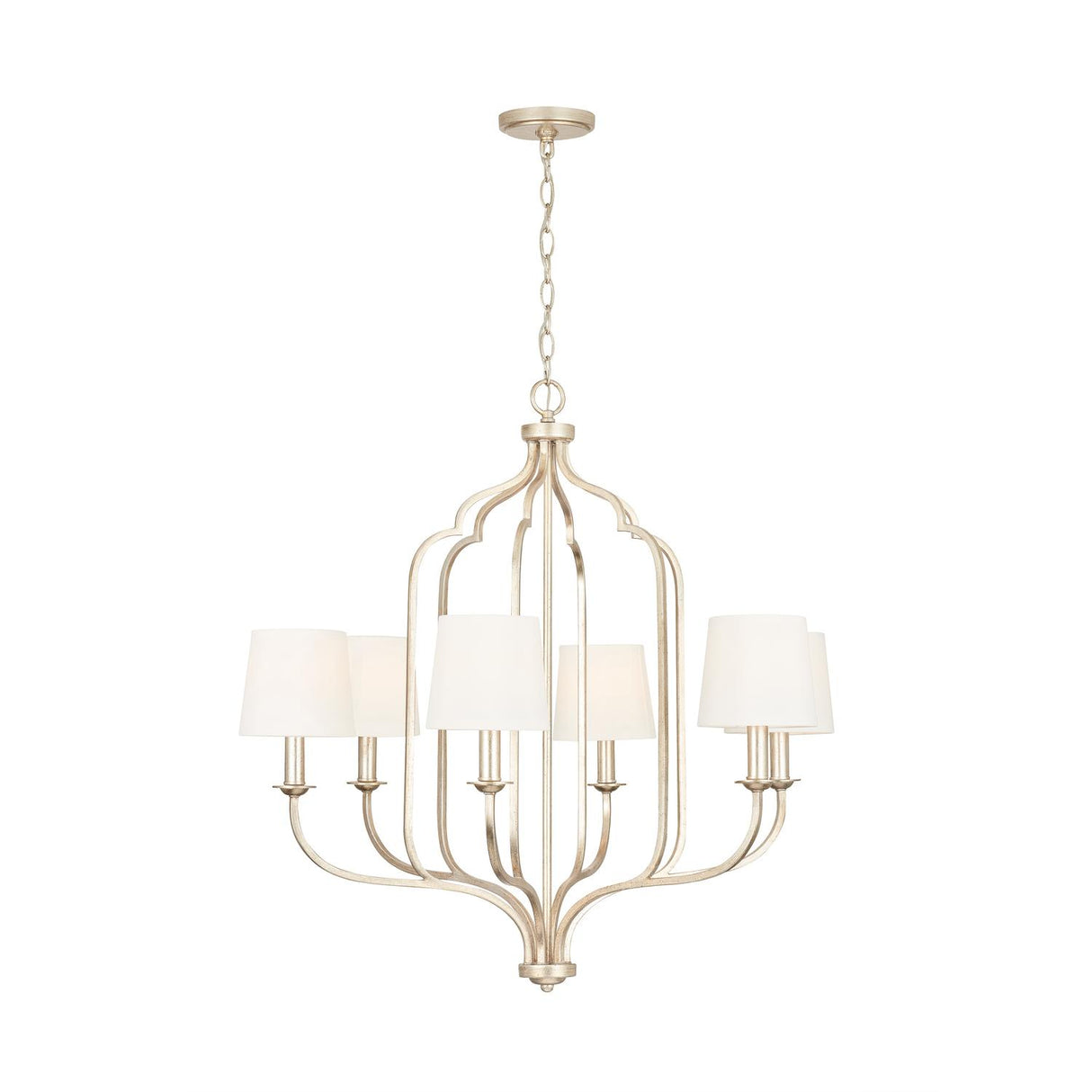 Capital Lighting 438761WG-698 Ophelia 6 Light Chandelier Winter Gold