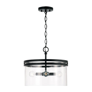 Capital Lighting 248741MB Fuller 4 Light Dual Mount Semi-Flush/Pendant Matte Black