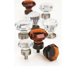 Amerock Cabinet Knob Clear/Polished Nickel 1-1/4 inch (3.2 cm) Diameter Traditional Classics 1 Pack Drawer Knob Cabinet Hardware