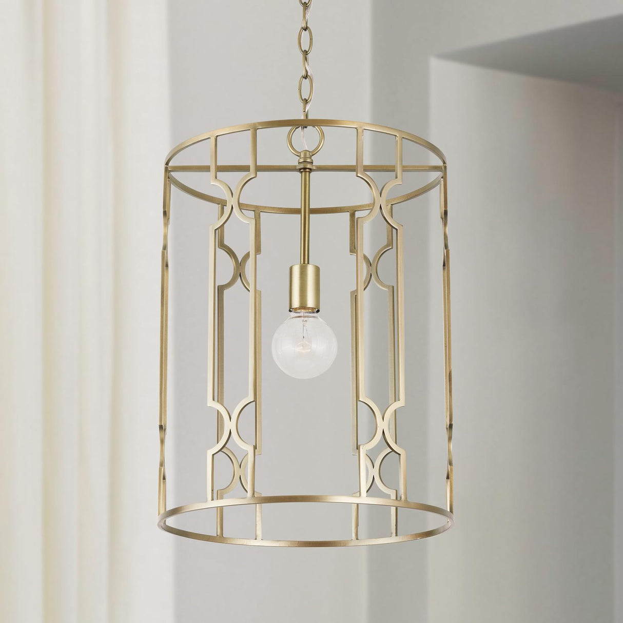 Capital Lighting 338911AD Jordyn 1 Light Pendant Aged Brass