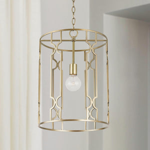Capital Lighting 338911AD Jordyn 1 Light Pendant Aged Brass