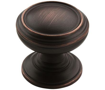 Amerock Cabinet Knob Oil Rubbed Bronze 1-1/4 inch (32 mm) Diameter Revitalize 1 Pack Drawer Knob Cabinet Hardware