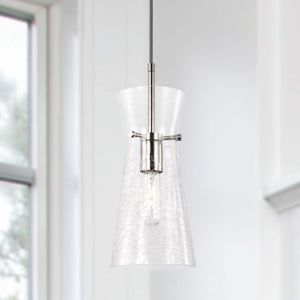 Capital Lighting 342411PN Mila 1 Light Pendant Polished Nickel
