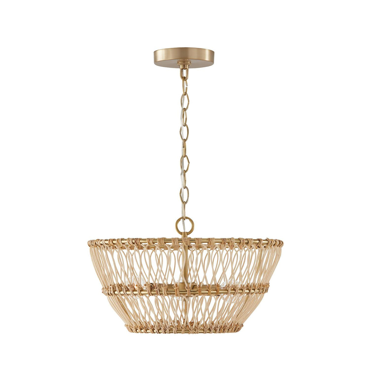 Capital Lighting 244131MA Wren 3 Light Dual Mount Semi-Flush/Pendant Matte Brass