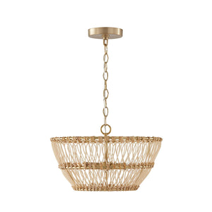 Capital Lighting 244131MA Wren 3 Light Dual Mount Semi-Flush/Pendant Matte Brass