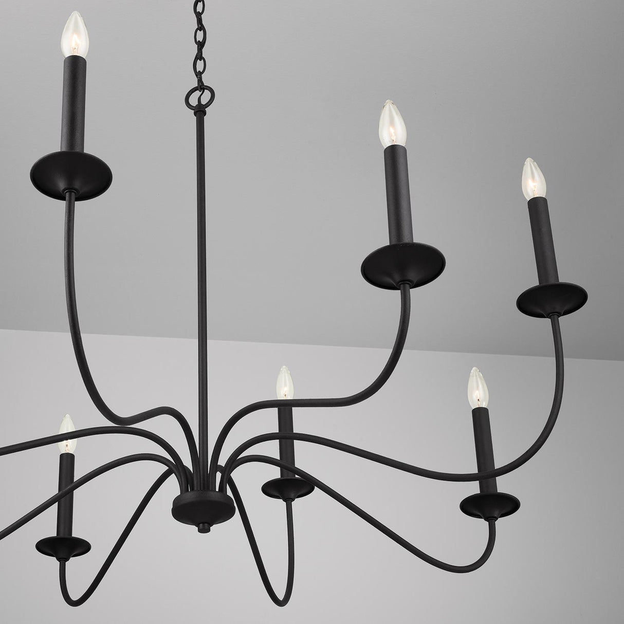 Capital Lighting 437281BI Vincent 8 Light Chandelier Black Iron