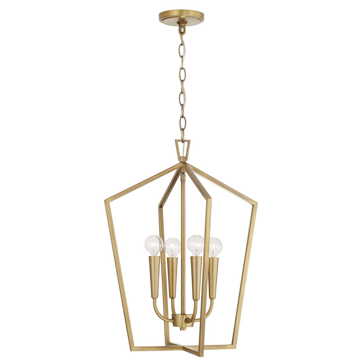 Capital Lighting 545941AD Holden 4 Light Foyer Aged Brass
