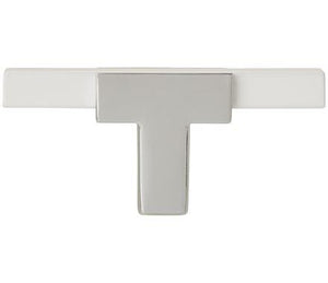 Amerock BP6726WHT Kitchen Cabinet Door or Drawer Knob Polished Chrome/White 2-3/4 inch (70 mm) Length Urbanite 1 Pack Furniture Hardware Bathroom Cabinet Hardware