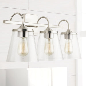 Capital Lighting 139132BN-496 Jayne 3 Light Vanity Brushed Nickel