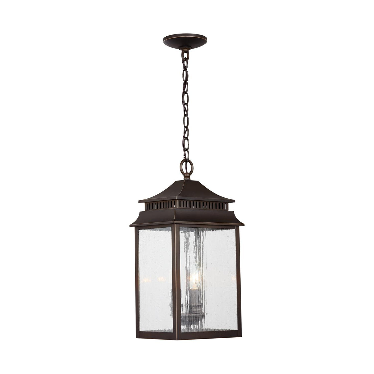 Capital Lighting 936933OZ Sutter Creek 3 Light Outdoor Hanging Lantern Oiled Bronze