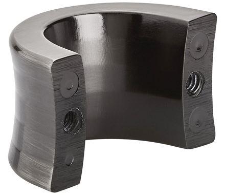 Amerock Cabinet Finger Pull Gunmetal 1-1/4 inch (32 mm) Center to Center Concentric 1 Pack Drawer Pull Drawer Handle Cabinet Hardware