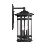 Capital Lighting 935531BK Mission Hills 3 Light Outdoor Wall Lantern Black