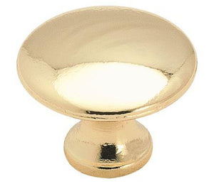 Amerock Cabinet Knob Polished Brass 1-3/16 inch (30 mm) Diameter Everyday Heritage 1 Pack Drawer Knob Cabinet Hardware