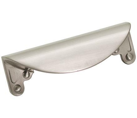 Amerock Cabinet Cup Pull Satin Nickel 3 inch (76 mm) Center to Center Inspirations 1 Pack Drawer Pull Drawer Handle Cabinet Hardware