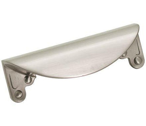Amerock Cabinet Cup Pull Satin Nickel 3 inch (76 mm) Center to Center Inspirations 1 Pack Drawer Pull Drawer Handle Cabinet Hardware