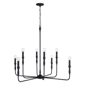 Capital Lighting 450381XK Paloma 8 Light Chandelier Textured Black
